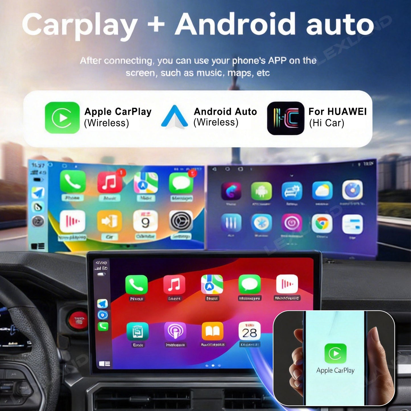 Tacoma/4Runner Head Unit Upgrade with Carplay & Android Auto 14.6" Center Console Navigation Multimedia Screen