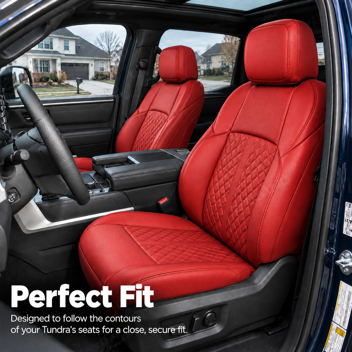 Tundra Seat Covers Diamond Pattern Seat Protectors Interior Seat Upgrade for Toyota
