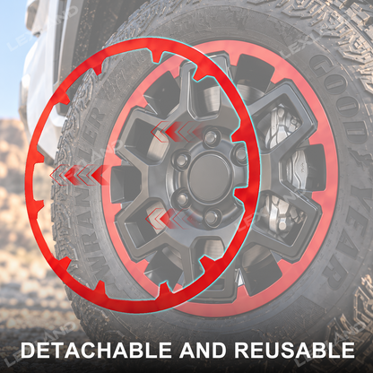 Tacoma TRD Off Road Wheel Rim Protector 17 Inch Rimcase Curb Rash Protection 4PCS for Toyota