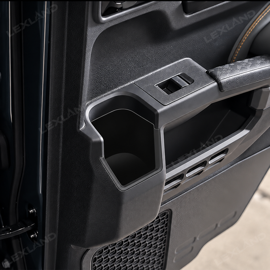 4Runner Rear Door Side Cup Holder Insert Tray Silicone Door Handle Pocket Storage Box Organizer 2PCS