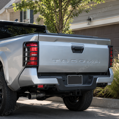 Tacoma Tailgate Tail Light Protective Cover Trim Metal Rear Taillight Covers 2PCS for Toyota