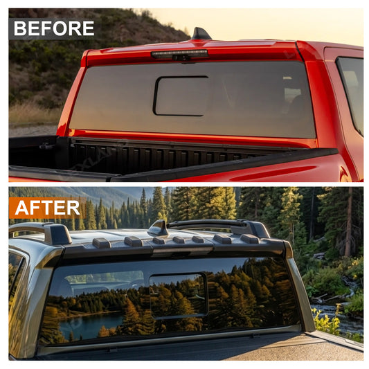 Tacoma Rear Roof Protector TPE Trunk Cap Protector Rear Roof Spoiler Guard Shield for Toyota