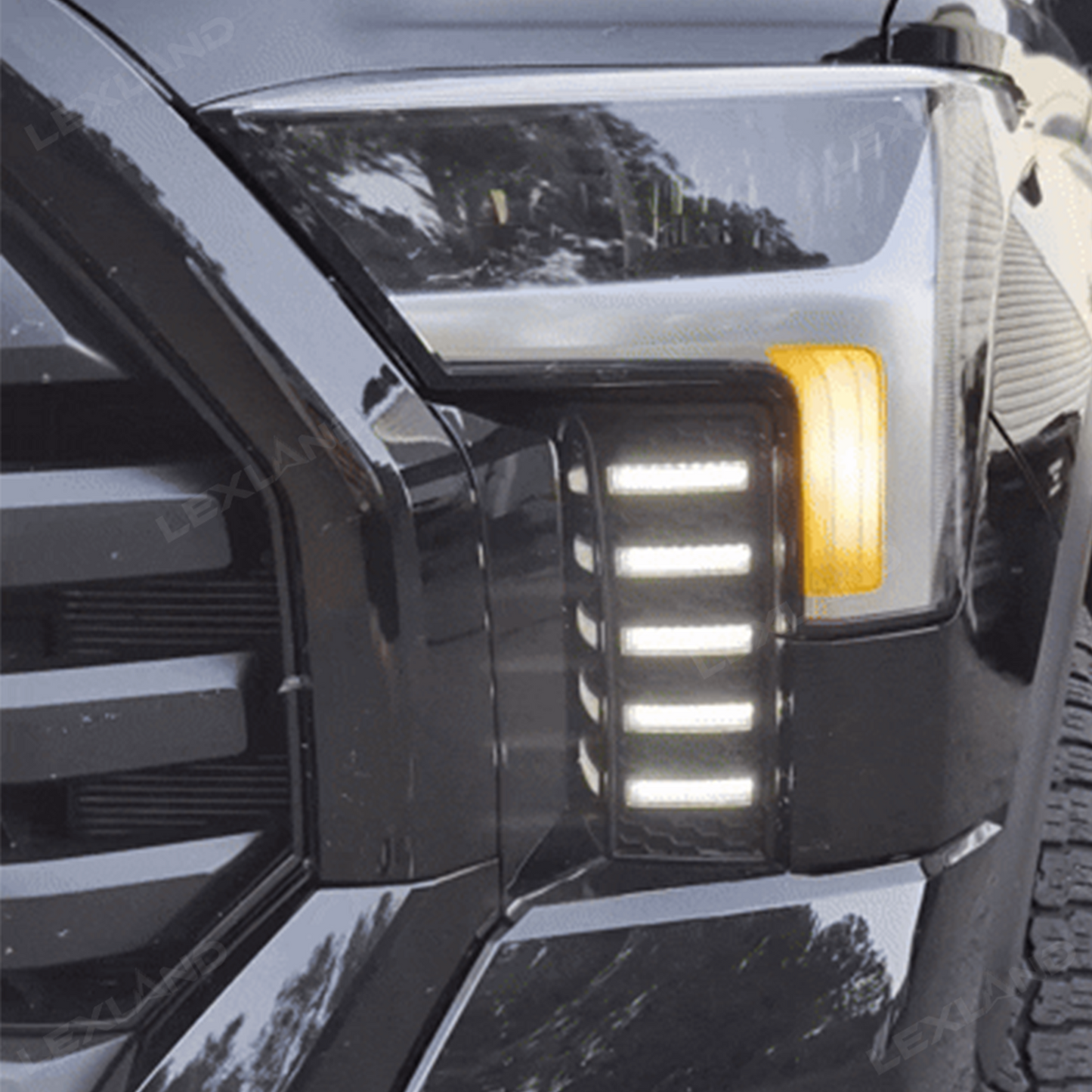Tundra DRL Vent Lights Dual-Color Dynamic Daytime Running Lights Sequential Turn Signal Lighting Upgrade