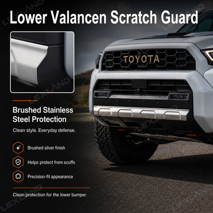 4runner Front Bumper Lower Valance Strip Stainless Steel Scratch Guard Protector - Silver Brushed Finish