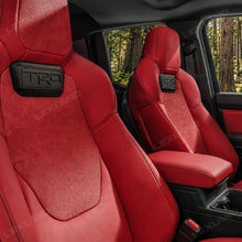 Tacoma Seat Covers with Carbon Fiber-Style TRD Badge Embossed Nappa Camo Seat Protector for Toyota