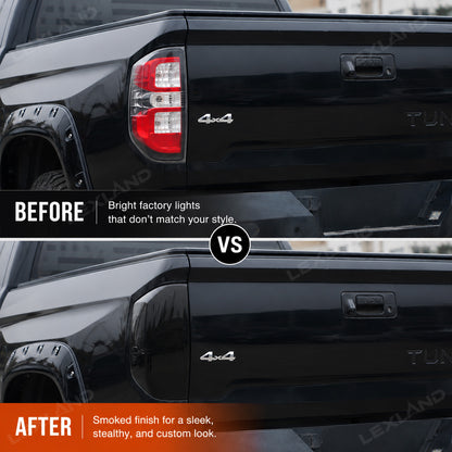Tundra Tail Light Cover Smoked Rear Taillights Lamp Overlay Protection Cover for Toyota