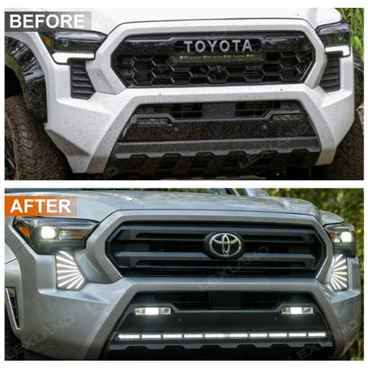 Tacoma LED DRL Sequential Daytime Running Light Kit Dual-Color Dynamic Fog Lamps for Toyota