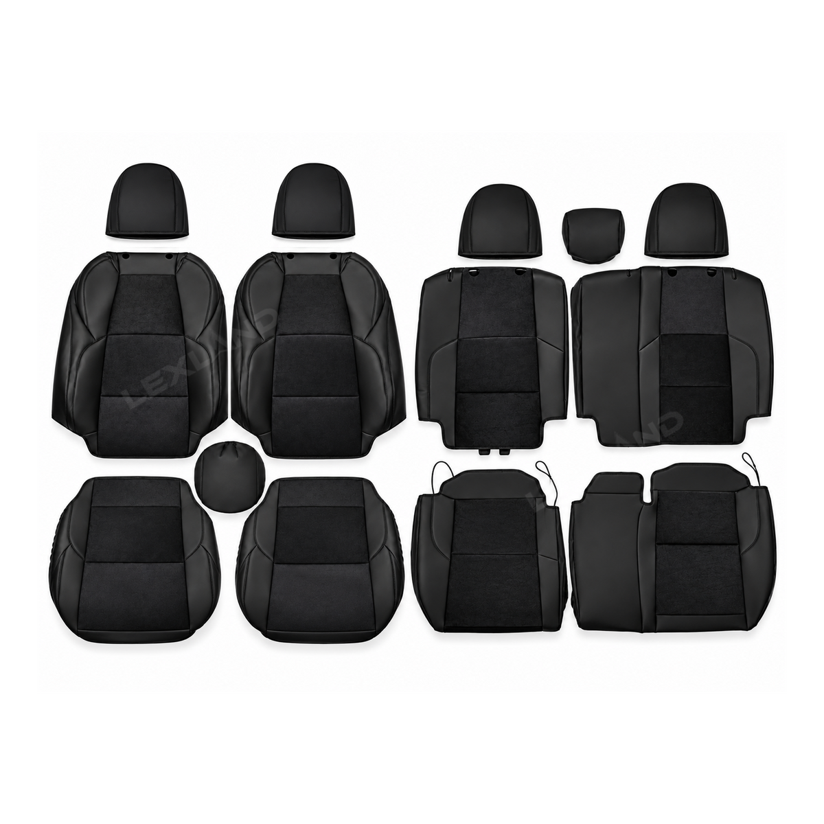 Tacoma/4Runner Seat Covers Suede & Nappa Leather Interior Seat Upholstery Upgrade for Toyota