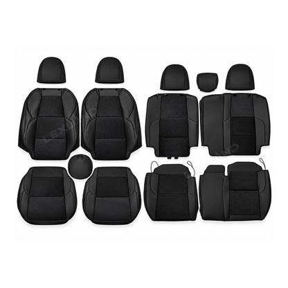 Tacoma/4Runner Seat Covers Suede & Nappa Leather Interior Seat Upholstery Upgrade for Toyota