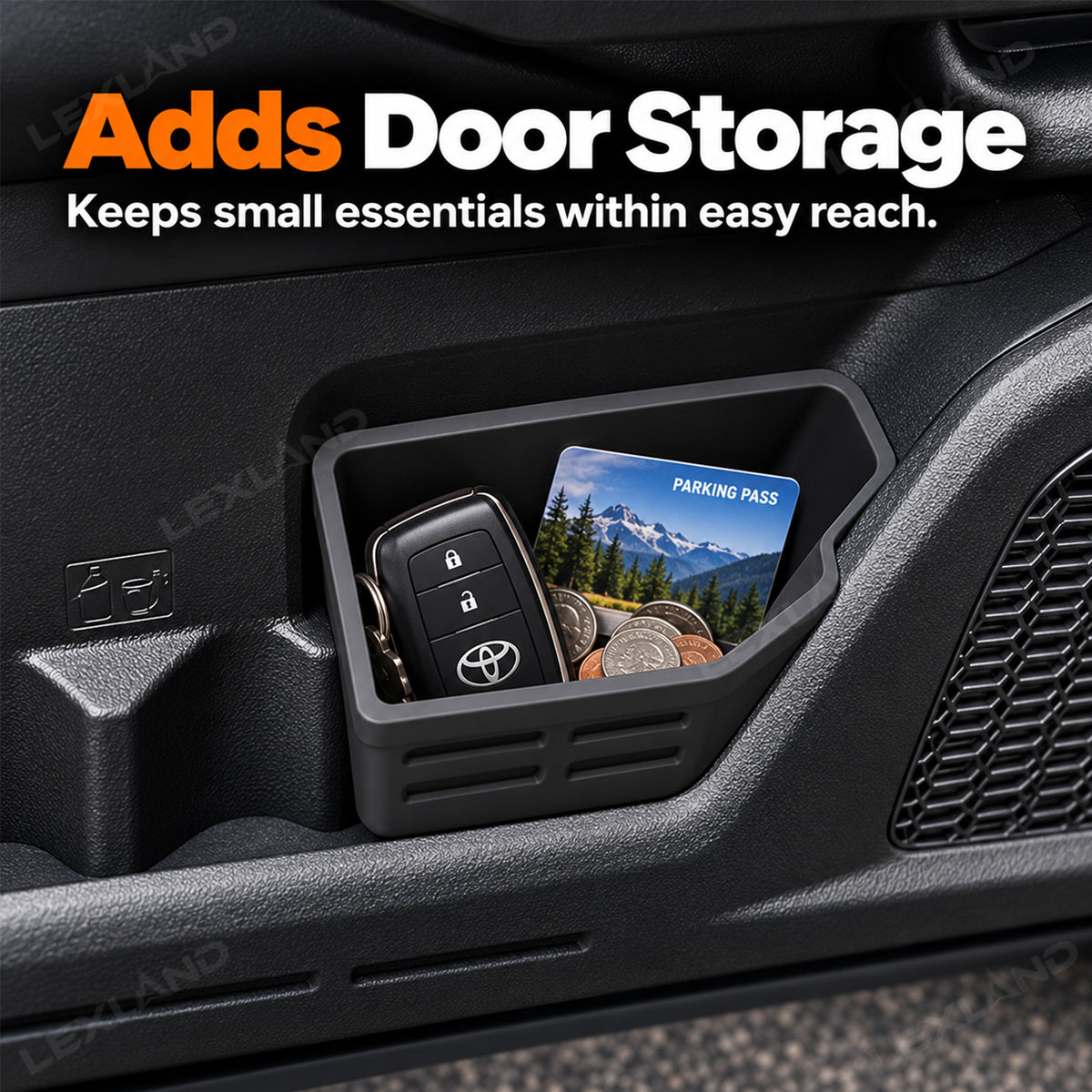 Tacoma/4Runner Front Door Trash Can Silicone Door Side Organizer Storage Box 2PCS for Toyota