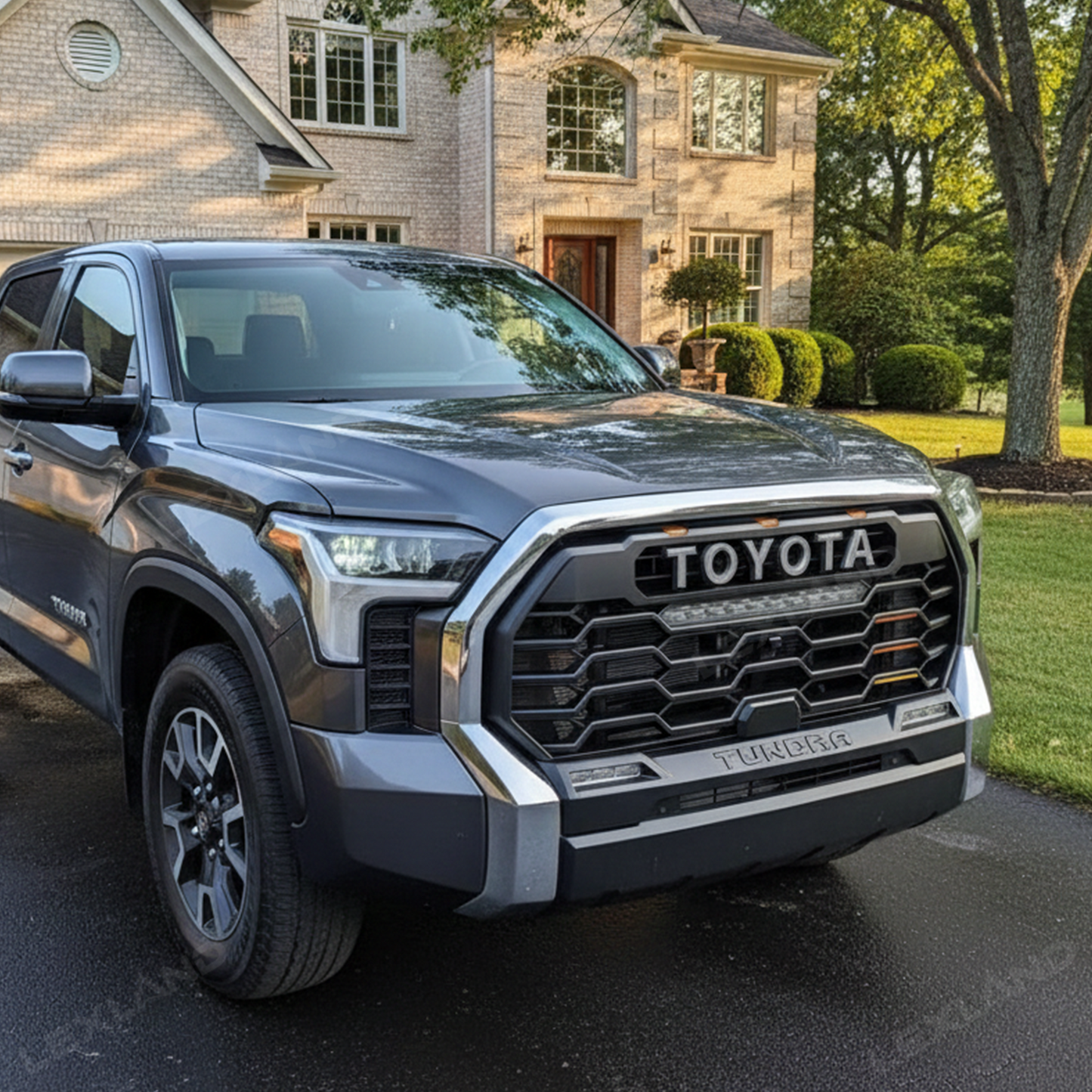 Tundra Heritage Grille TRI-Color Line Inserts Grille Decorative Overlays Grille Tri Bar Decals for Toyota