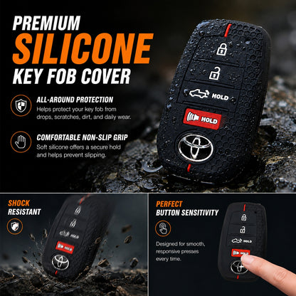 Tacoma/4Runner/Tundra Key Fob Cover Silicone Keyless Entry Remote Case Protector for Toyota