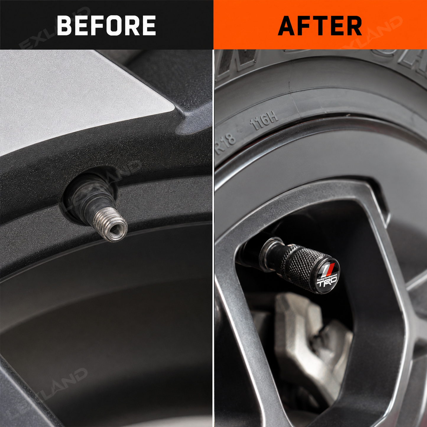 Tacoma/ 4Runner/ Tundra Tire Valve Stem Caps Cover TRD-Style Wheel Valve Caps Aluminum Alloy Dust Caps 4PCS