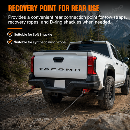 Tacoma Rear Tow Hooks Aluminum Recovery Points Recovery Hooks 3.0 for Toyota