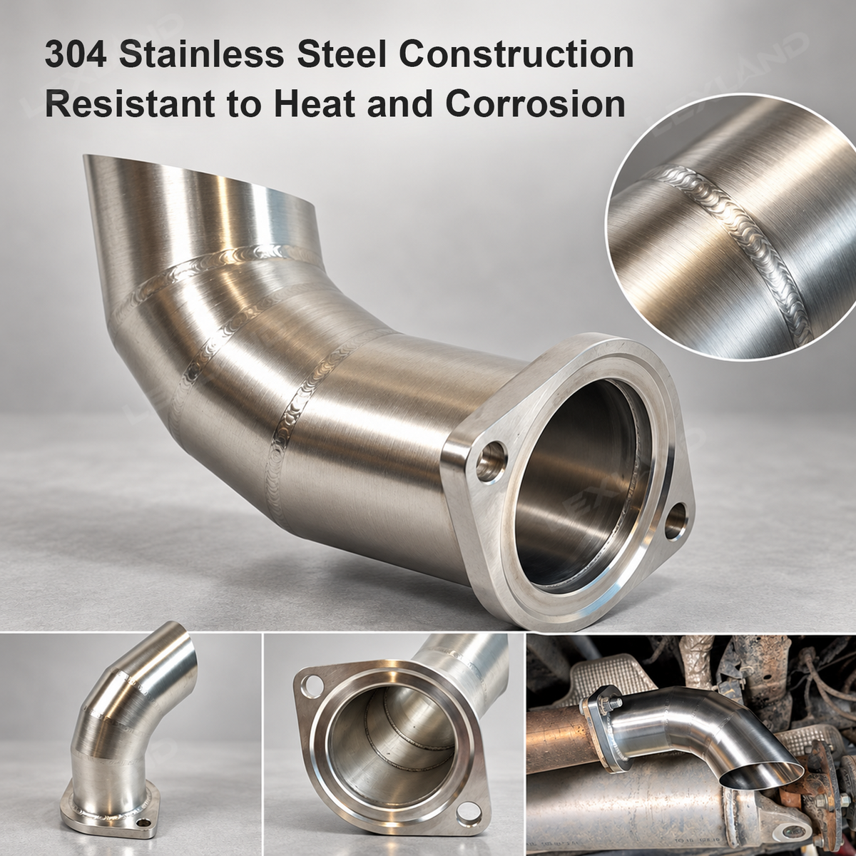 Tundra Trail Pipe High-Clearance Stainless Steel Exhaust for Toyota