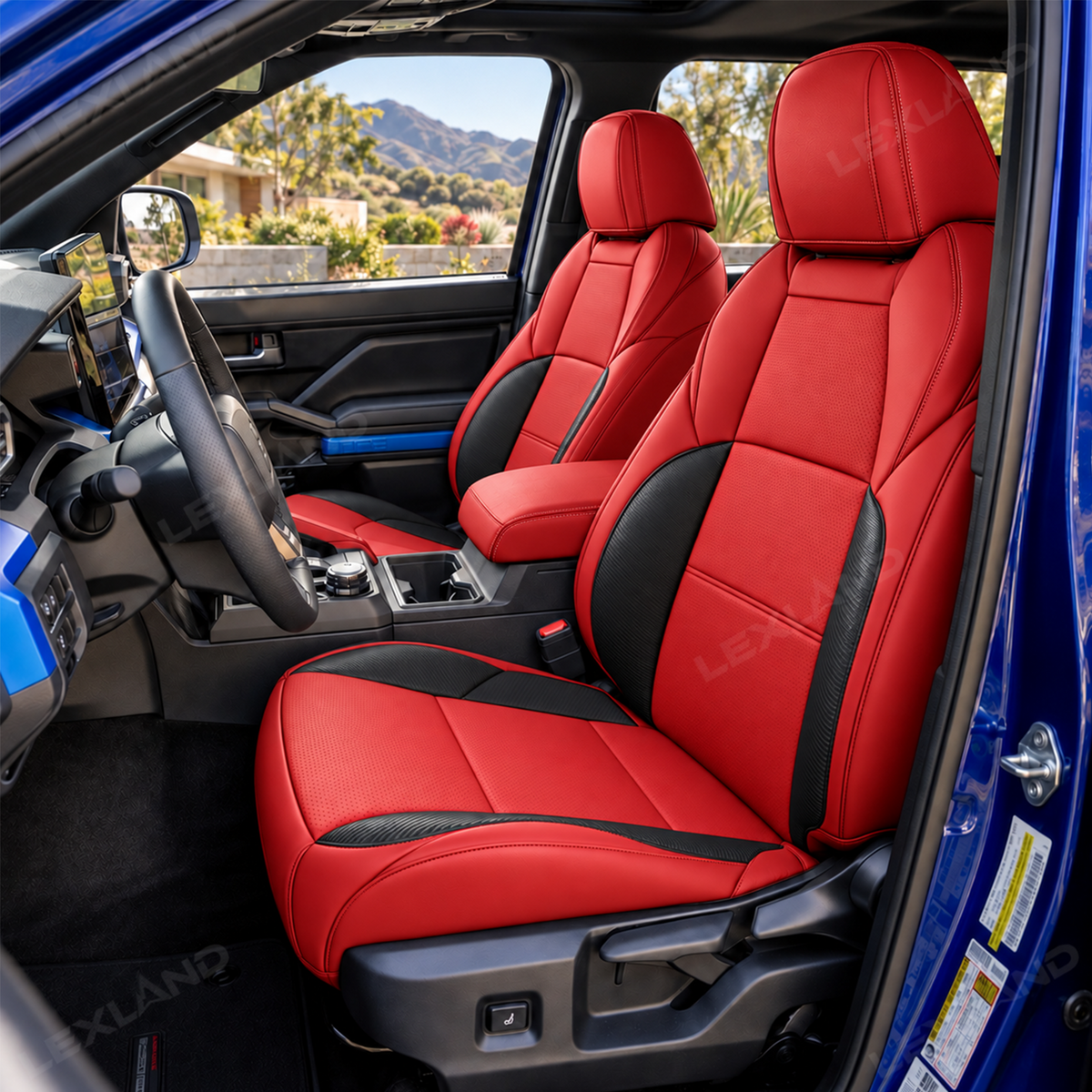 Tacoma /4Runner Seat Covers Carbon Fiber Style Seat Protector Interior Trim Upgrade for Toyota