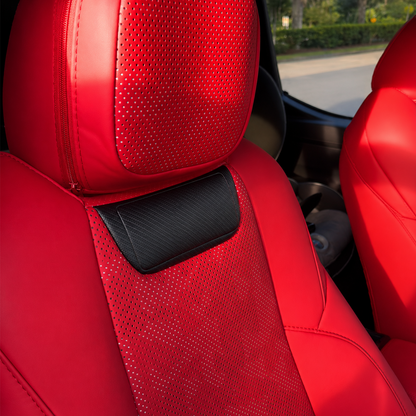 Tacoma Seat Covers with Carbon Fiber-Style Badge Embossed Nappa Camo Seat Protector for Toyota