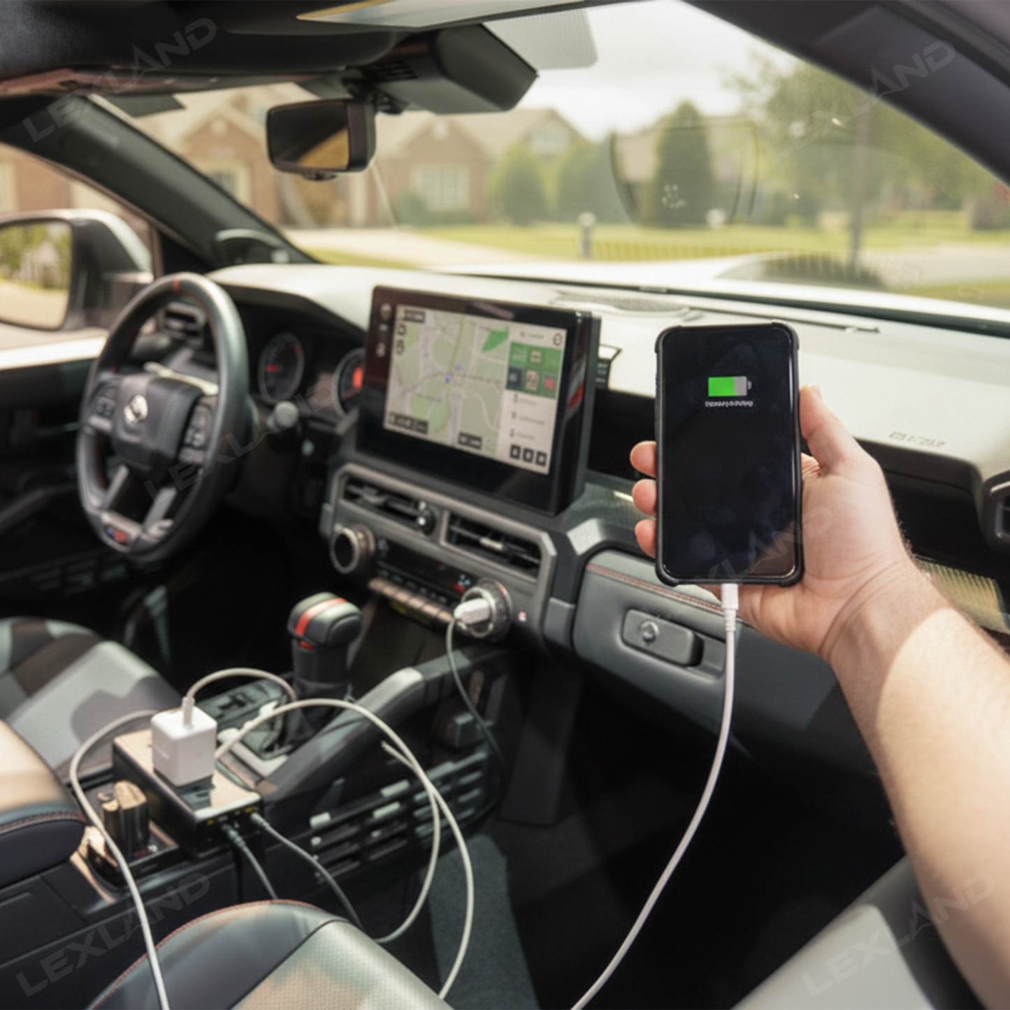 Tacoma/4Runner 200W Portable Power Inverter DC 12V to 110V AC Converter with LED Display & Cigarette Lighter Plug