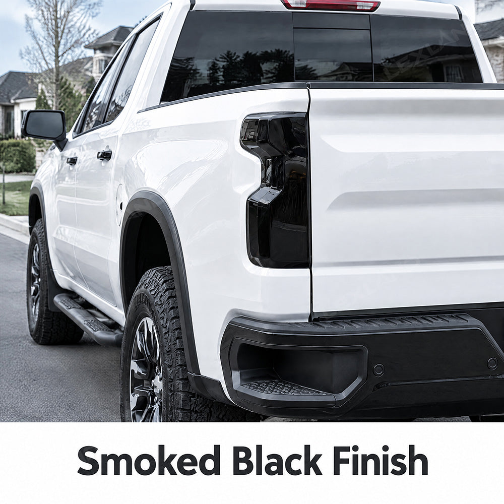 Silverado 1500 Smoked Third Brake Light Cover & Tail Light Covers Overlays Rear Lamp Protector