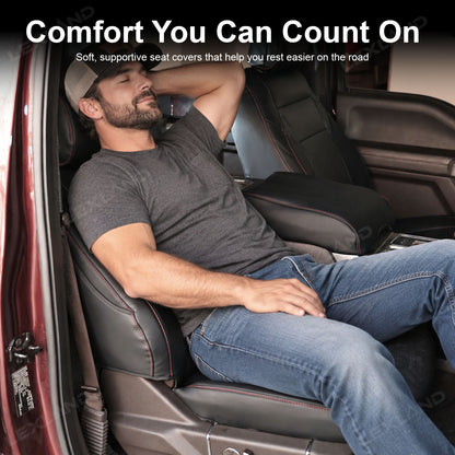 Camo Seat Covers for Ford F-150 Crew Cab XL/ XLT, Custom Interior Upgrade Seat Protection