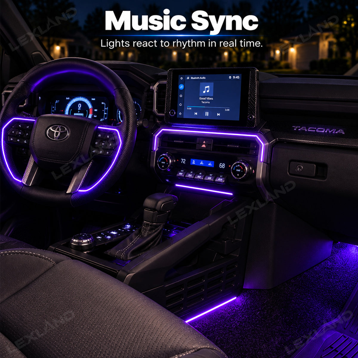 Tacoma/4Runner RGB Ambient Lighting Kit Color Changing Interior LED Light for Toyota
