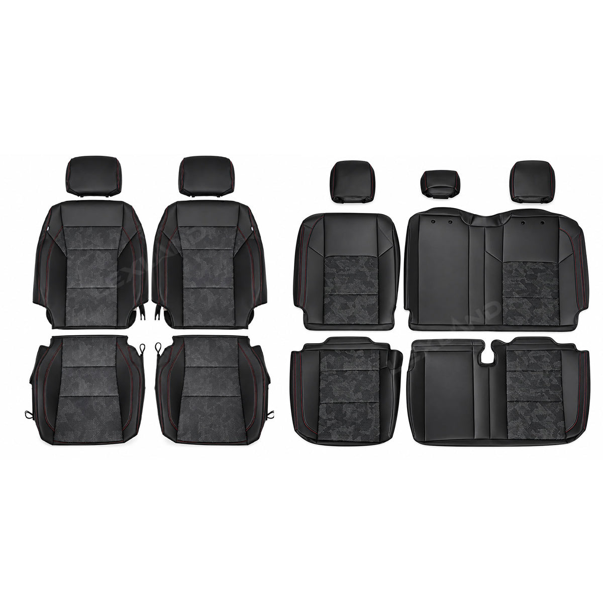 Camo Seat Covers for Ford F-150 Crew Cab XL/ XLT, Custom Interior Upgrade Seat Protection