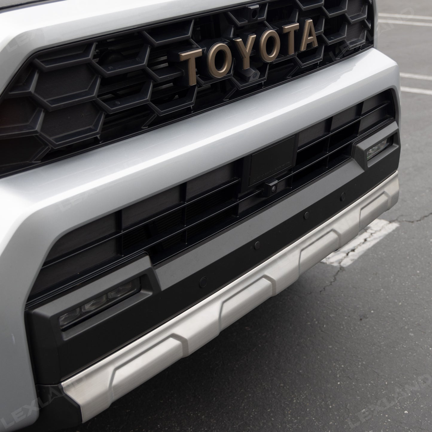 4runner Front Bumper Lower Valance Strip Stainless Steel Scratch Guard Protector - Silver Brushed Finish