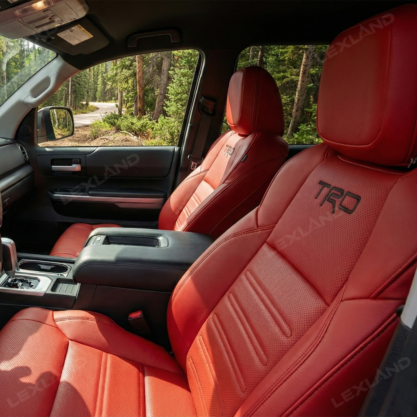 Tundra Seat Covers Embossed Seat Protectors with TRD Letter Style for Toyota