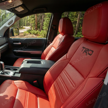 Tundra Seat Covers Embossed Seat Protectors with TRD Letter Style for Toyota