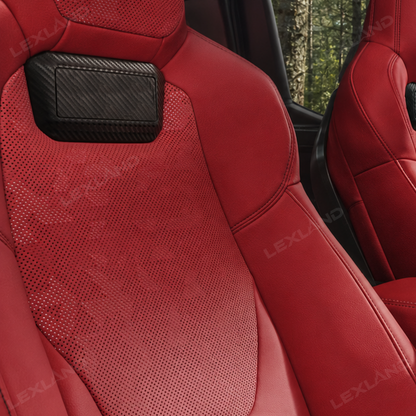 Tacoma/4Runner Seat Covers with Carbon Fiber-Style Badge Embossed Nappa Camo Seat Protector for Toyota