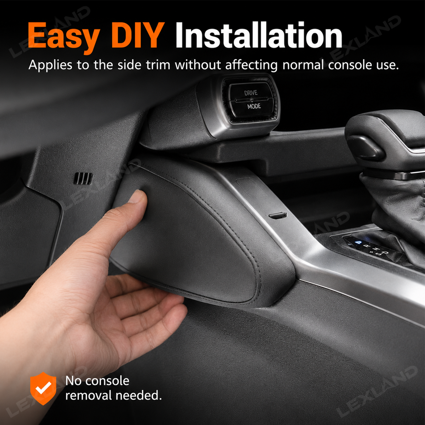 RAV4 Center Console Knee Pad Scratch-Resistant Leather Padded Cushions 2PCS for Toyota
