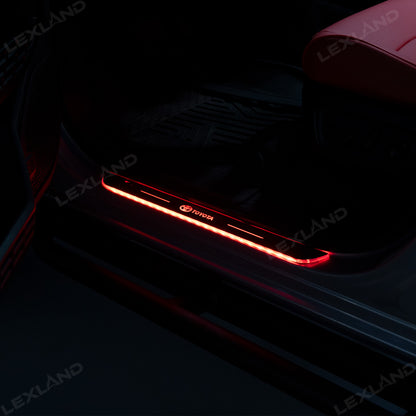 4Runner/Tacoma Illuminated Door Sill Plates RGB LED Door Sill Protectors Trim Covers for Toyota
