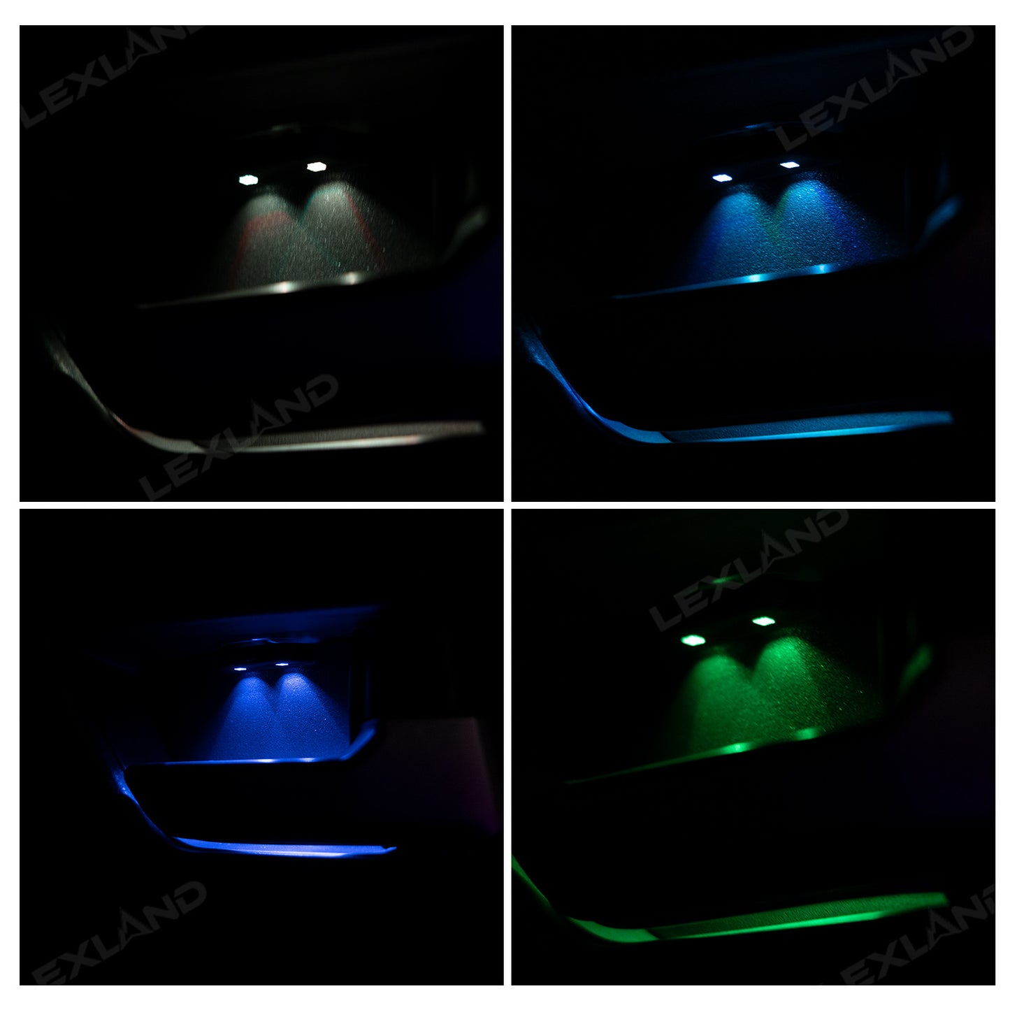 4Runner Door Ambient Lighting Kit Multi-color LED Door Handle Cup Lights 4PCS for Toyota