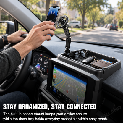 Tacoma/4Runner Dashboard Storage Organizer Tray & Magnetic Phone Mount Kit for Toyota