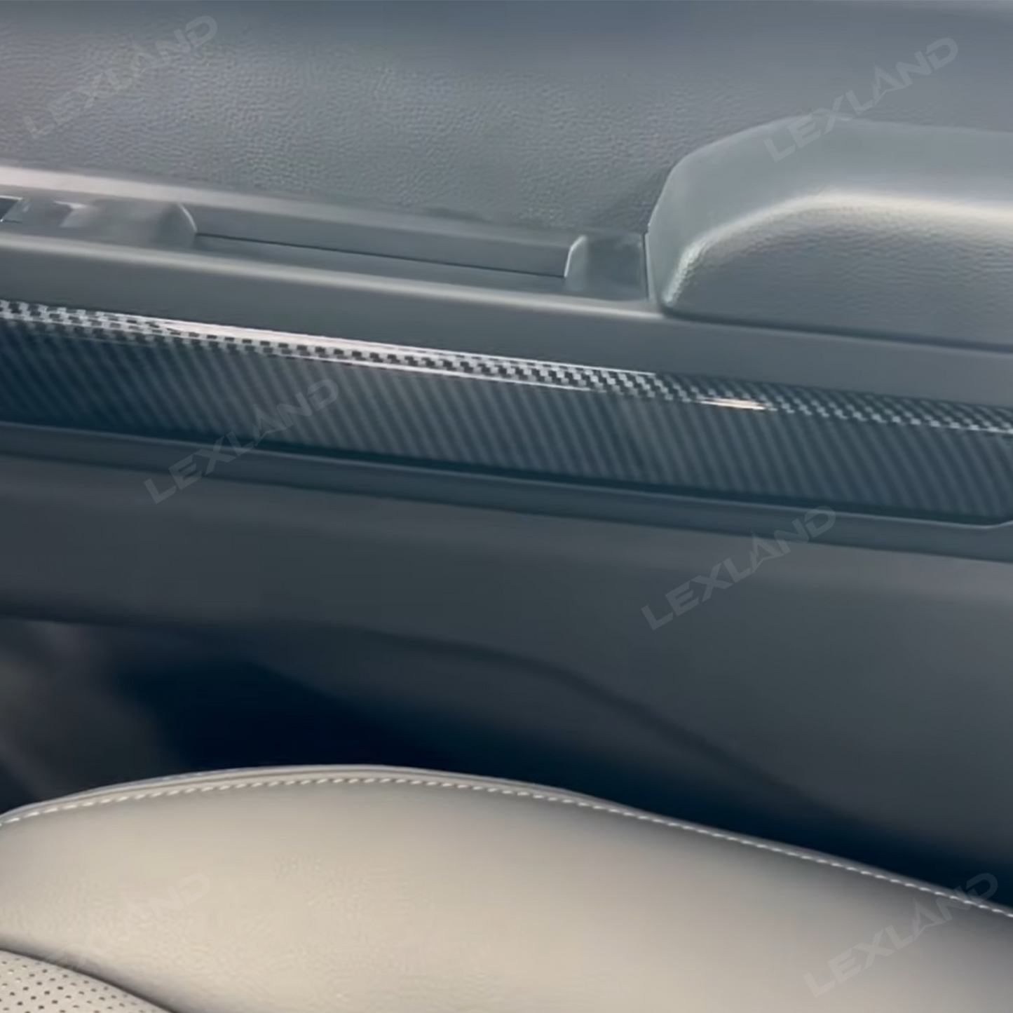 Tacoma Door Panel Strips ABS Carbon Fiber Style Interior Decor Cover Trim for Toyota