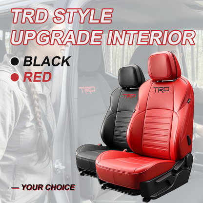 Tacoma Front Row Seat Covers Full Coverage Embossed Seat Protectors with TRD Letter Style for Toyota