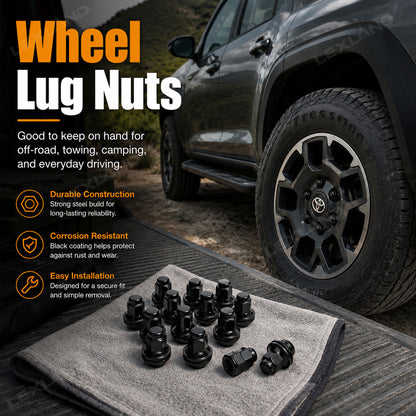 Tacoma/4Runner/Tundra Lug Nuts M14×1.5 Wheel Lug Fasteners Set 24PCS for Toyota