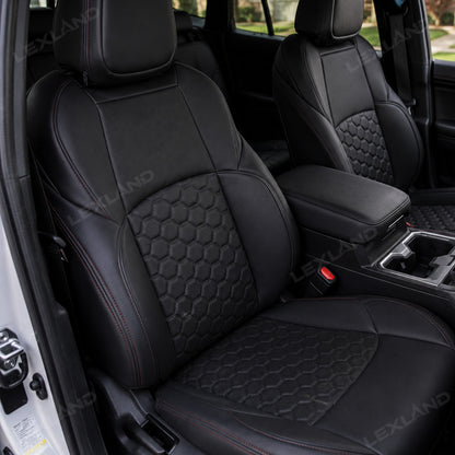 Tacoma Seat Covers Honeycomb-Pattern Seat Protectors with TRD Letter Style for Toyota