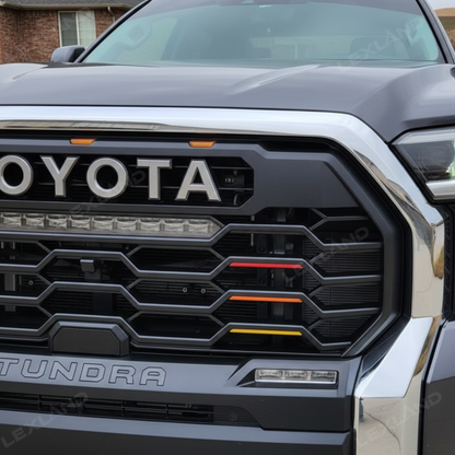 Tundra Heritage Grille TRI-Color Line Inserts Grille Decorative Overlays Grille Tri Bar Decals for Toyota