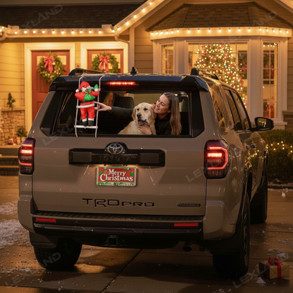 Climbing Santa Claus Car Christmas Decoration