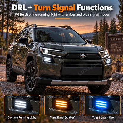Rav4 Woodland Front head LED Lights Daytime Running Lights DRL Fog Light for Toyota