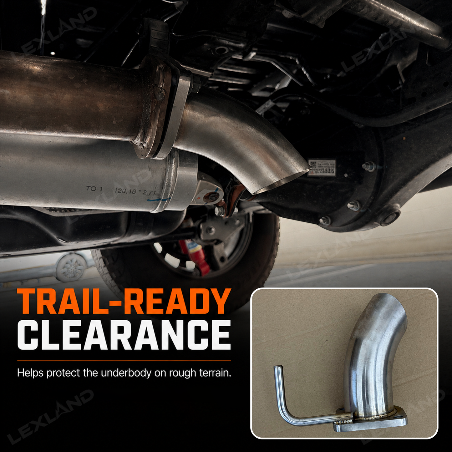 Tacoma Exhaust Tip Off-Road Trail Pipe Stainless Steel Exhaust 2.0 for Toyota