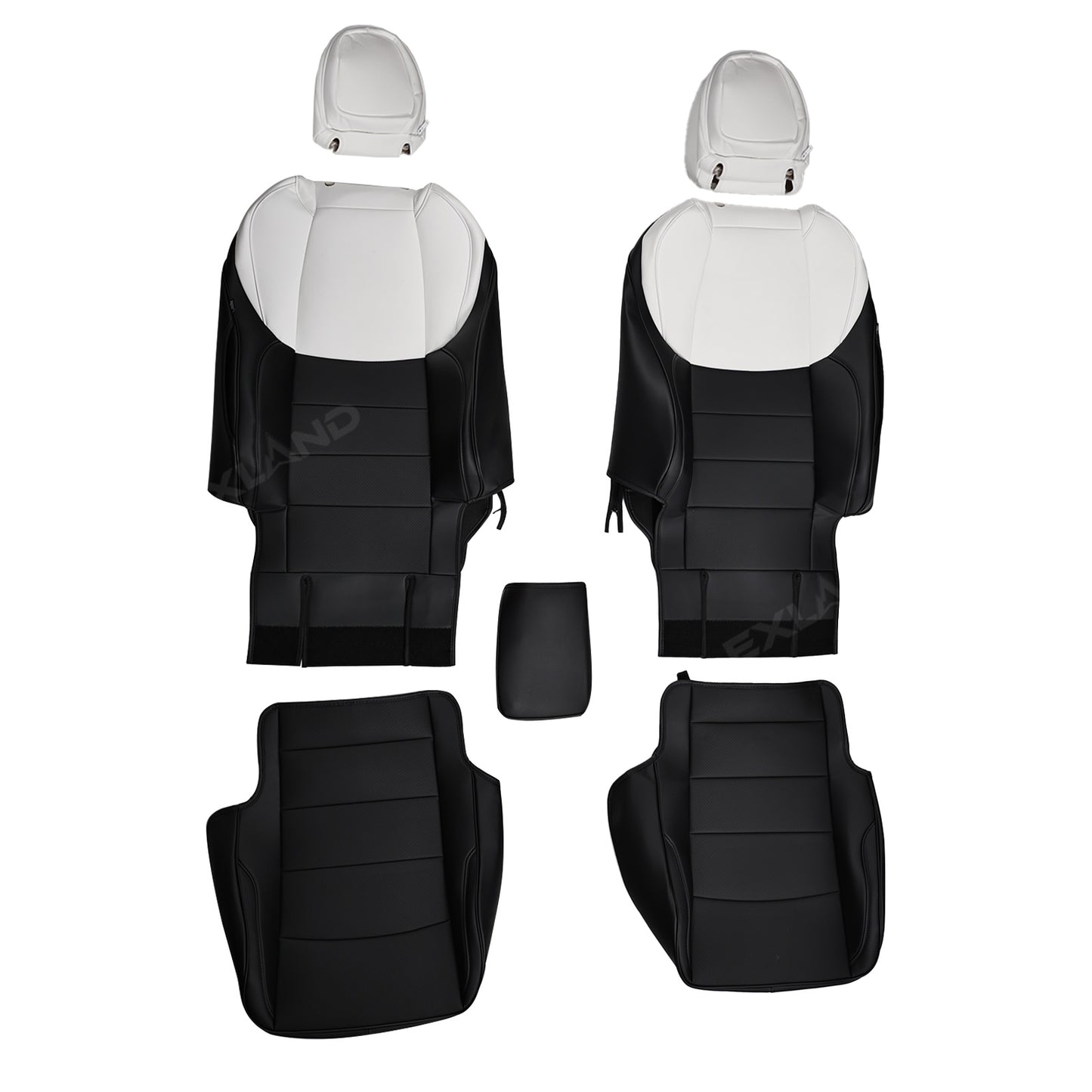 Tacoma /4Runner Seat Covers Black & White Two-tone Seat Protector with TRD Letter Style for Toyota