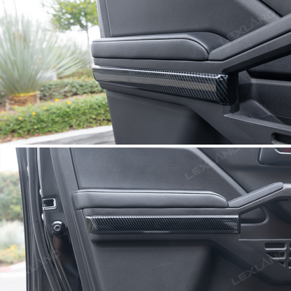 Tacoma Door Panel Strips ABS Carbon Fiber Style Interior Decor Cover Trim for Toyota
