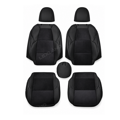 Tacoma/4Runner Seat Covers Suede & Nappa Leather Interior Seat Upholstery Upgrade for Toyota