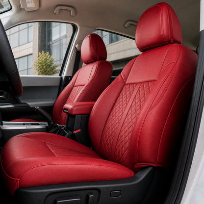 Tacoma/4Runner Diamond Design Seat Covers Premium Nappa Leather Interior Seat Protectors for Toyota