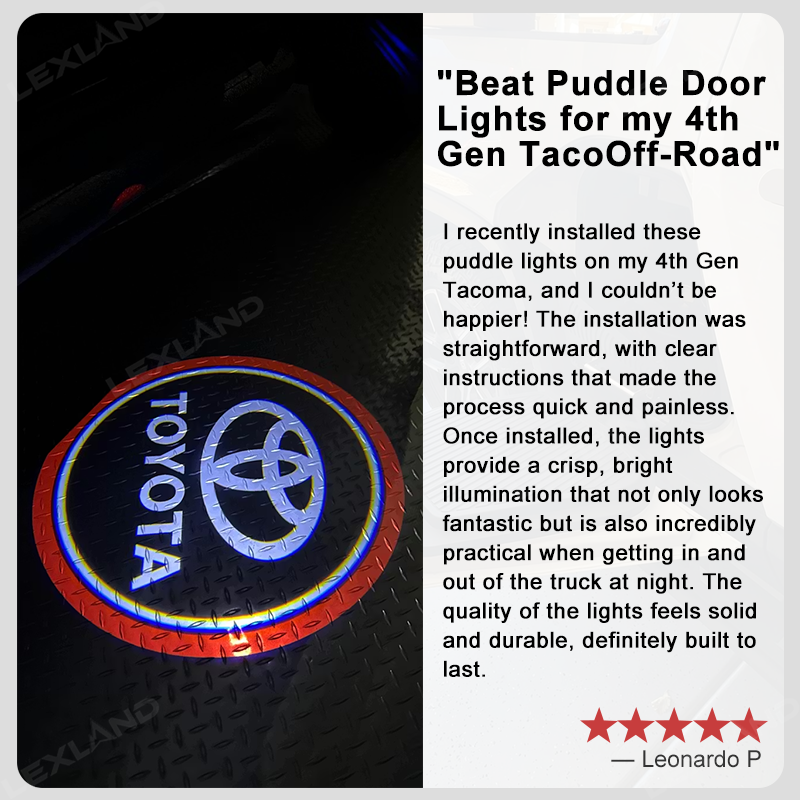 Tacoma LED Puddle Lights Door Projector Lights Welcome Lights For Toyota