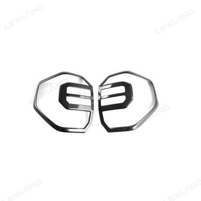 4Runner Tail Light Cover Trim ABS Carbon Fiber Style Rear Taillight Covers Decorative Overlay for Toyota