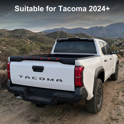 Tacoma Tailgate Protector with LED Lights Rear Tailgate Guard for Toyota