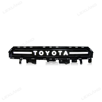 RAV4 Front Bumper Grille Light Bar Dual-Color Illuminated TOYOTA Style Front Grille with DRL